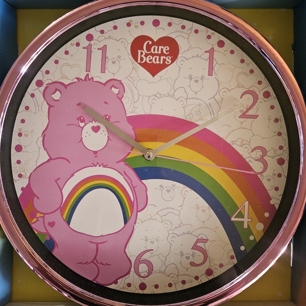 Care Bears Pink and Rainbow Wall Clock